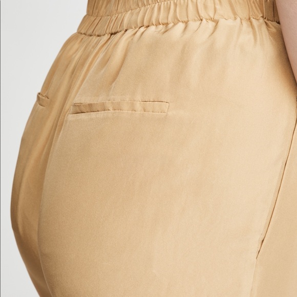 VINCE Cropped Silk Trousers in Sun Khaki Size 2 - Picture 7 of 7